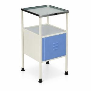 Bed Side Locker with Stainless Steel Top | Hospital Bedside Cabinet with Cupboard Storage | Medical Patient Locker for Hospital & Clinic Use