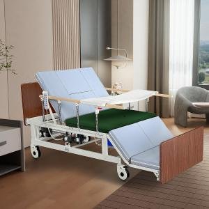 Fully Electric Hospital Bed for Home Use with Premium Mattress and Rails, Adjustable Bed, HomeCare Hospital Beds