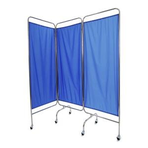 Hospital Bed Screen for Home Care 3-Panel | Room Divider Folding Screen, Adjustable & Foldable Design with Aluminum Panels | Medical Privacy Screen for Home Patients & Elderly | Blue