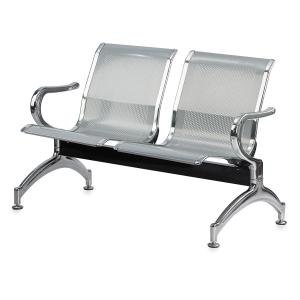 Two Seater Waiting Area Chair, MS Chrome Finish, for Hospital Clinic
