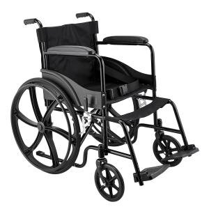 Foldable Wheelchair | Adjustable Armrests & Footrests | Comfortable Cushioned Seat | Steel Frame for Indoor & Outdoor Use | Elderly & Patient Care
