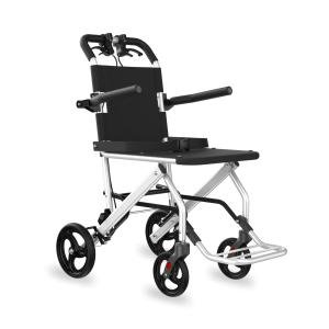 Lightweight Mild Steel Holds (100kg) with Attendant Brake & Carry Bag, Travel-Friendly, Indoor Use, 100kg Capacity, Adjustable Seat Belt, United Brake, Travelling Wheelchair