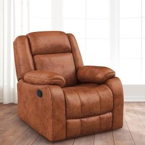 Fabric Single Seater Recliner | 3 Recline Positions | Plush Cushioning | Durable Wood Frame | Comfort Design