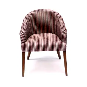 Retro Style Striped Handmade Wooden Arm Chair