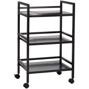 basics 3-Tier Metal Rolling Cart, powder-coated finish