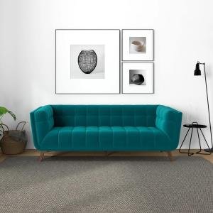 Designed Velvet Tuffted Sofa Set for Living Room, Hallways, Offices, Bedroom GREEN3