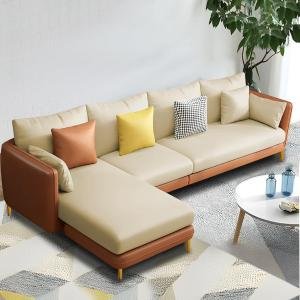 6-Seater L-Shape Sofa Set for Living Room – Premium Leatherette Fabric Sofa for Home, Office & Reception | Spacious, Stylish & Comfortable Design
