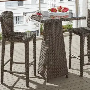 Outdoor Patio Bar Set 2 Chairs and 1 Table Set
