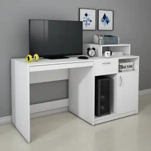 WS Computer Desk | Frosty White