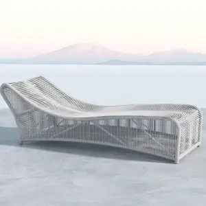 Outdoor Swimming Poolside Lounger Braided & Rope