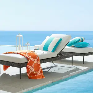 Outdoor Swimming Poolside Lounger (Grey)