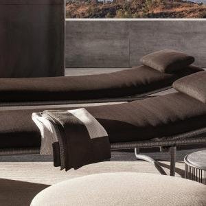 Outdoor Swimming Poolside Lounger Set of 2 (Grey) Braided & Rope
